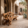 Ardencrest Sculpted Solid Wood Outdoor Bench Teak - Timberustic Bench