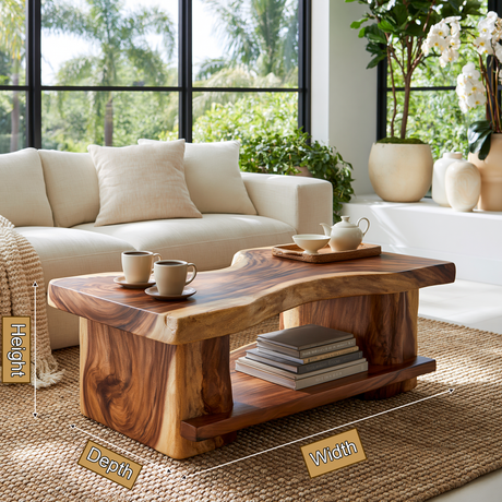 Ardenmere Live Edge Solid Wood Coffee Table SPA938778 - Timberustic Coffee Table