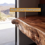 Ardento Sculpted Live Edge Solid Wood Floating Bathroom Vanity with Integrated Sink SPA353452 - Timberustic Floating Bathroom Vanity with Integrated Sink