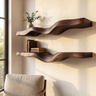 Ardessa Sculpted Solid Wood Floating Shelf SPA359392 Dark Walnut - Timberustic Floating Shelf