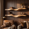 Ardessa Sculpted Solid Wood Floating Shelf SPA359392 Natural Oak - Timberustic Floating Shelf
