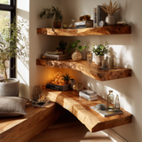 Ardorin Live Edge Solid Wood Floating Shelf SPA846446 - Timberustic Floating Shelf