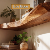 Ardorin Live Edge Solid Wood Floating Shelf SPA846446 - Timberustic Floating Shelf