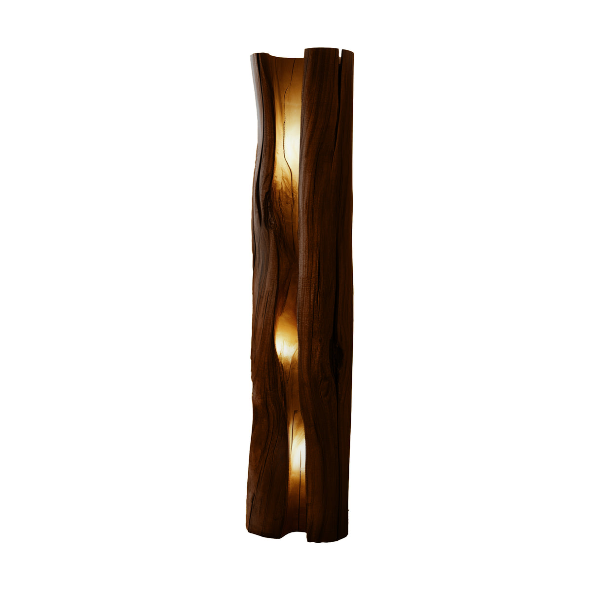 Ardorin Live Edge Solid Wood Floor Lamp Dark Walnut - Timberustic Floor Lamp