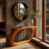 Ardorin Sculpted Solid Wood Console Table - Timberustic Console Table