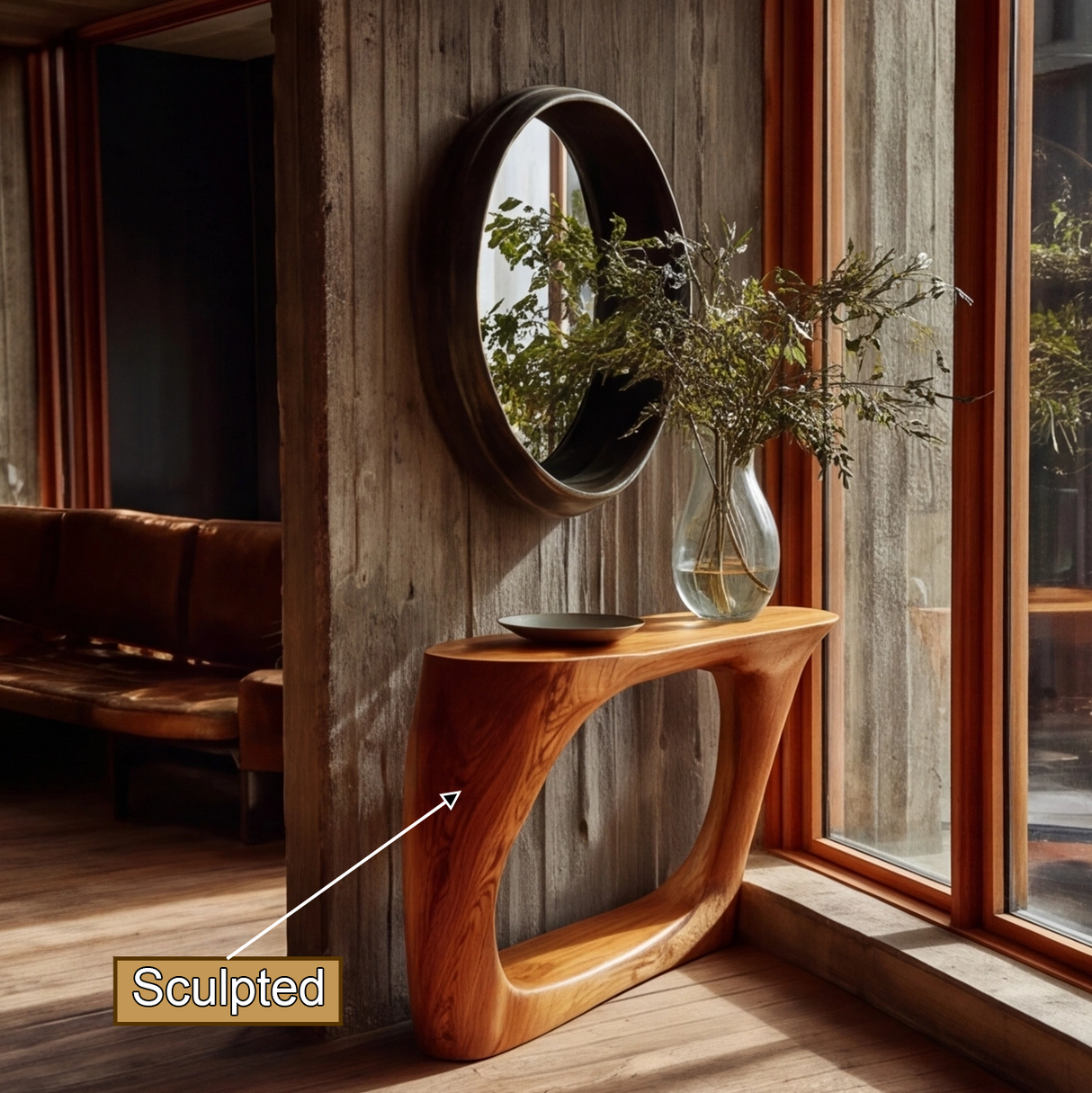 Ardorin Sculpted Solid Wood Console Table - Timberustic Console Table