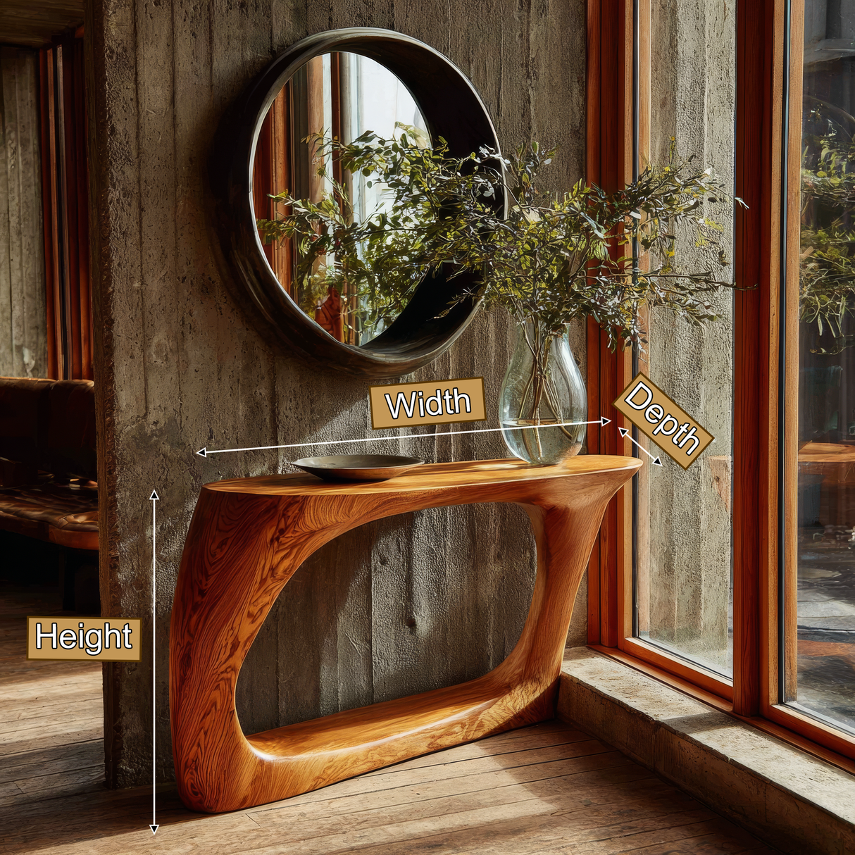 Ardorin Sculpted Solid Wood Console Table - Timberustic Console Table