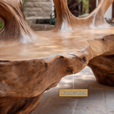 Ardovale Sculpted Solid Wood Outdoor Bench - Timberustic Bench