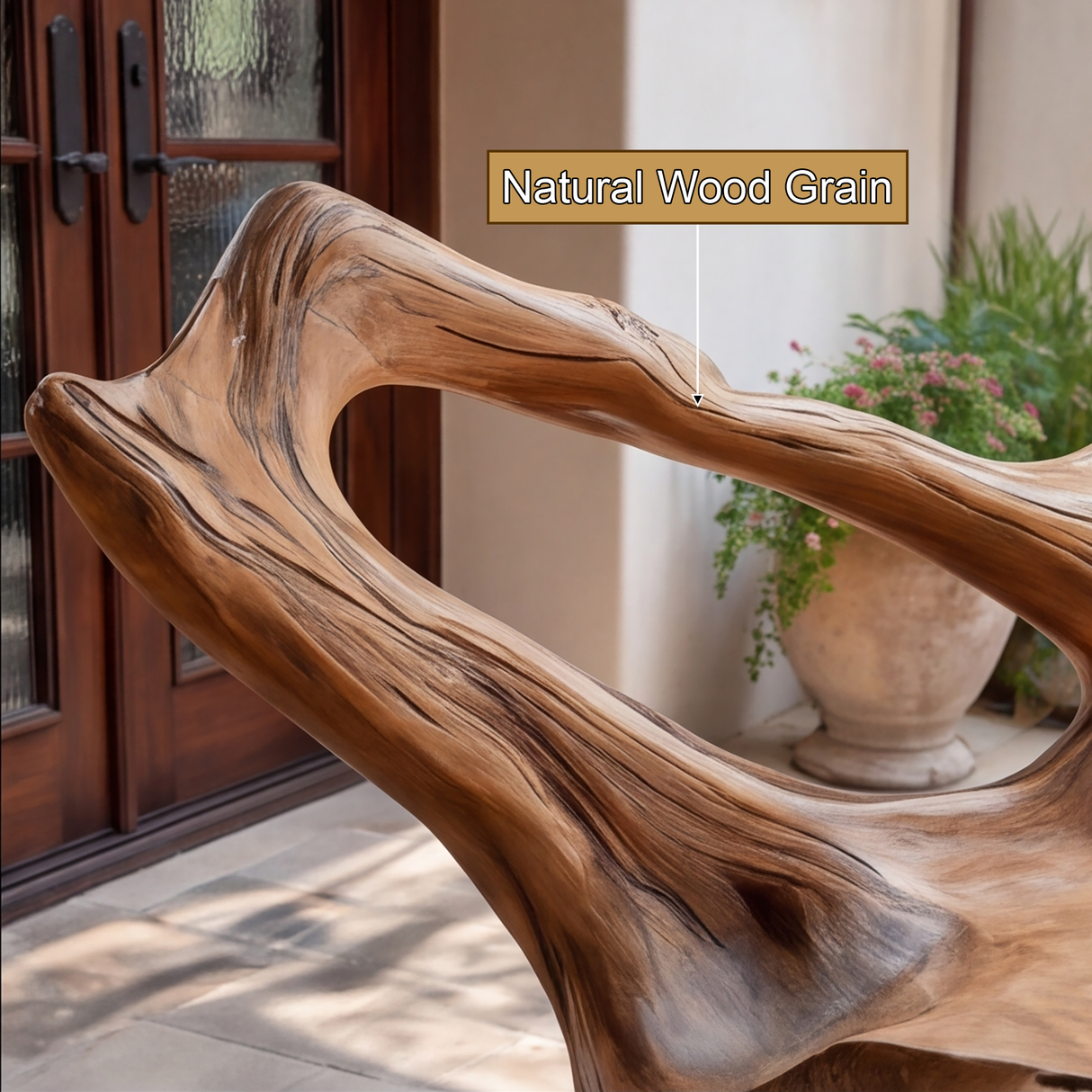 Ardovale Sculpted Solid Wood Outdoor Bench - Timberustic Bench