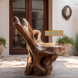 Ardovale Sculpted Solid Wood Outdoor Bench - Timberustic Bench