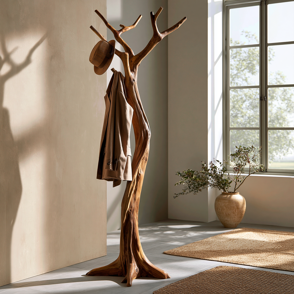 Ardoven Sculpted Solid Wood Tree Coat Rack - Timberustic Tree Coat Rack