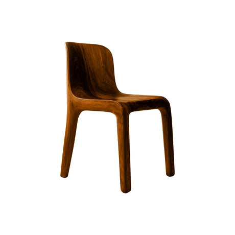 Arelis Flow Solid Wood Dining Chair Brown - Timberustic Dining Chair