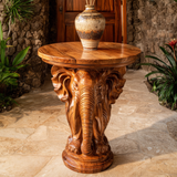 Arkenwald Handcrafted Elephant Pedestal Stand - Timberustic Pedestal Stand