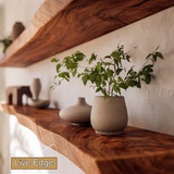 Arliven Live Edge Solid Wood Floating Shelf SPA383961 - Timberustic Floating Shelf