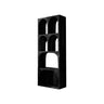 Arvela Sculpted Solid Wood Decorative Bookshelf Black - Timberustic Decorative Bookshelf