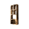 Arvela Sculpted Solid Wood Decorative Bookshelf Natural Oak - Timberustic Decorative Bookshelf