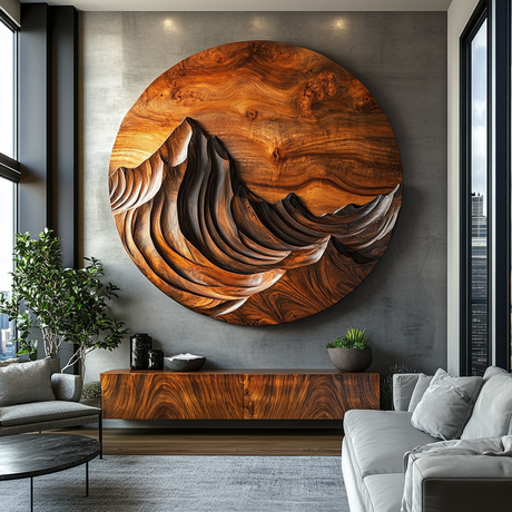 Arvella Sculpted Solid Wood Wall Art - Timberustic Wall Art