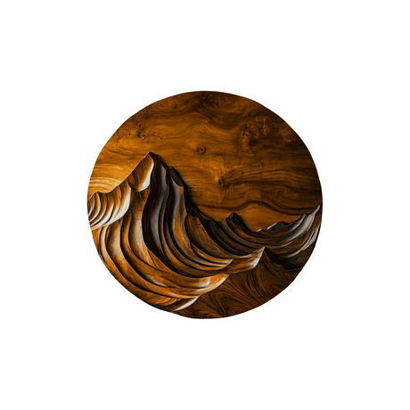 Arvella Sculpted Solid Wood Wall Art Brown - Timberustic Wall Art