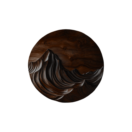 Arvella Sculpted Solid Wood Wall Art Dark Walnut - Timberustic Wall Art