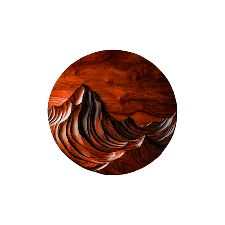 Arvella Sculpted Solid Wood Wall Art Mahogany - Timberustic Wall Art
