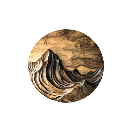Arvella Sculpted Solid Wood Wall Art Natural Oak - Timberustic Wall Art