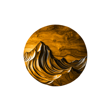 Arvella Sculpted Solid Wood Wall Art Teak - Timberustic Wall Art