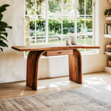 Arvello Handcrafted Solid Wood Desk with Drawers - Timberustic Desk With Drawers