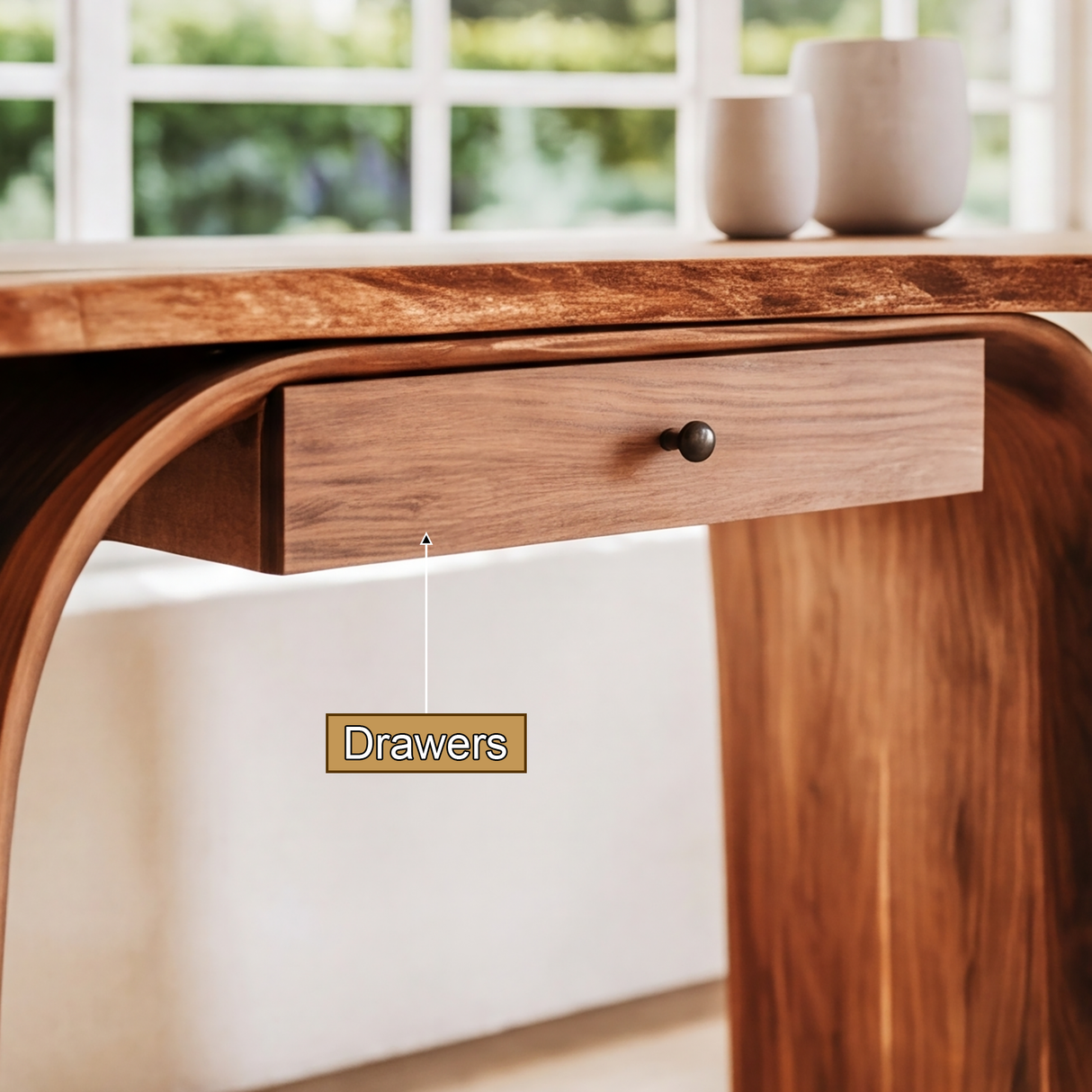 Arvello Handcrafted Solid Wood Desk with Drawers - Timberustic Desk With Drawers