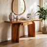 Arvello Handcrafted Solid Wood Desk with Drawers Teak - Timberustic Desk With Drawers