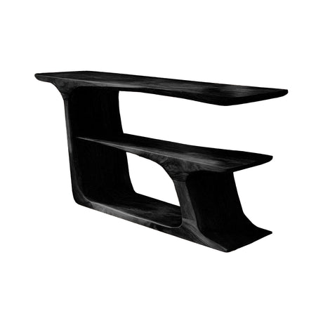 Arven Live Edge Solid Wood Console Table Black - Timberustic Console Table