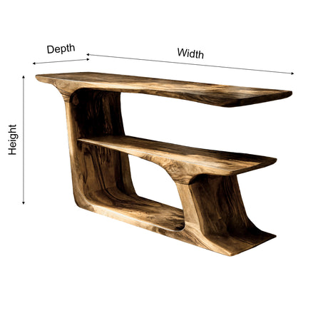 Arven Live Edge Solid Wood Console Table - Timberustic Console Table