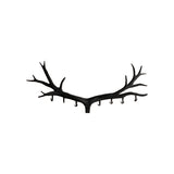 Arven Sculpted Solid Wood Wall Hook Rack Black - Timberustic Wall Hook Rack