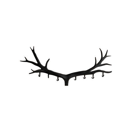Arven Sculpted Solid Wood Wall Hook Rack Black - Timberustic Wall Hook Rack