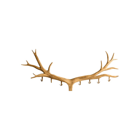 Arven Sculpted Solid Wood Wall Hook Rack Natural Oak - Timberustic Wall Hook Rack