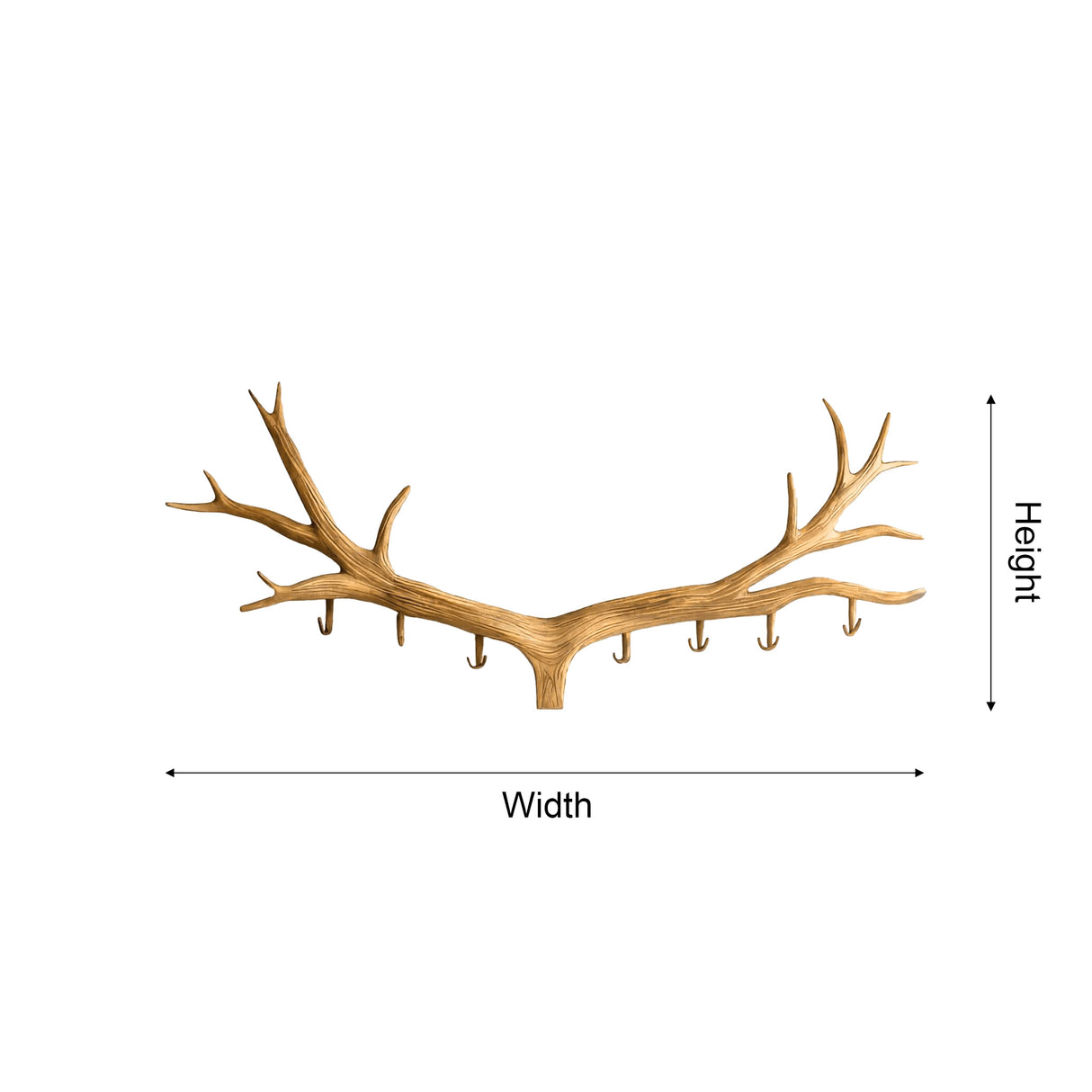 Arven Sculpted Solid Wood Wall Hook Rack - Timberustic Wall Hook Rack