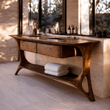 Arvessa Sculpted Solid Wood Freestanding Bathroom Vanity with Drawers - Timberustic Freestanding Bathroom Vanity with Drawers