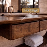 Arvessa Sculpted Solid Wood Freestanding Bathroom Vanity with Drawers - Timberustic Freestanding Bathroom Vanity with Drawers