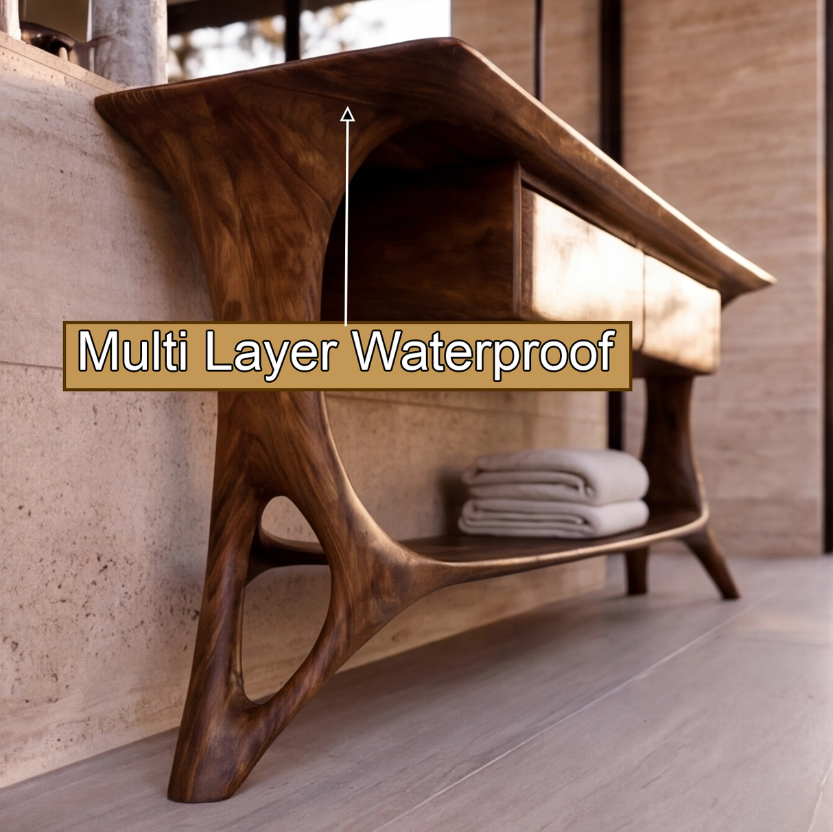 Arvessa Sculpted Solid Wood Freestanding Bathroom Vanity with Drawers - Timberustic Freestanding Bathroom Vanity with Drawers