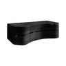 Arvessa Sculpted Solid Wood Floating Bathroom Vanity with Drawers Black - Timberustic Floating Bathroom Vanity With Drawers
