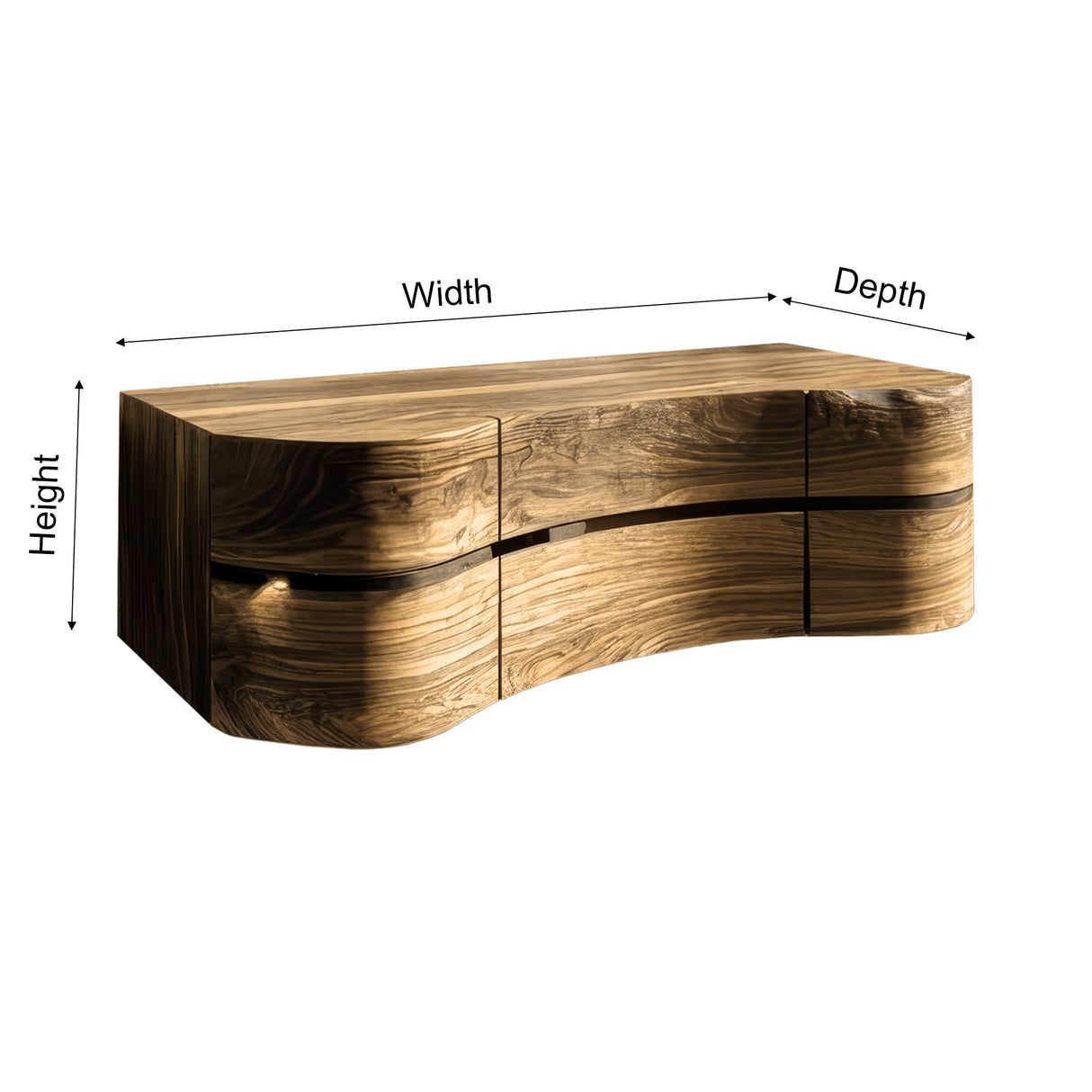 Arvessa Sculpted Solid Wood Floating Bathroom Vanity with Drawers - Timberustic Floating Bathroom Vanity With Drawers