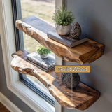 Arveth Live Edge Solid Wood Floating Shelf SPA205208 - Timberustic Floating Shelf