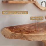 Arveth Sculpted Solid Wood Freestanding Bathroom Vanity with Open Storage - Timberustic Freestanding Bathroom Vanity with Open Storage
