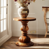 Arvethon Solid Wood Pedestal Stand - Timberustic Pedestal Stand