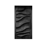 Arvexa Sculpted Solid Wood Rectangular Single Door Black - Timberustic Door