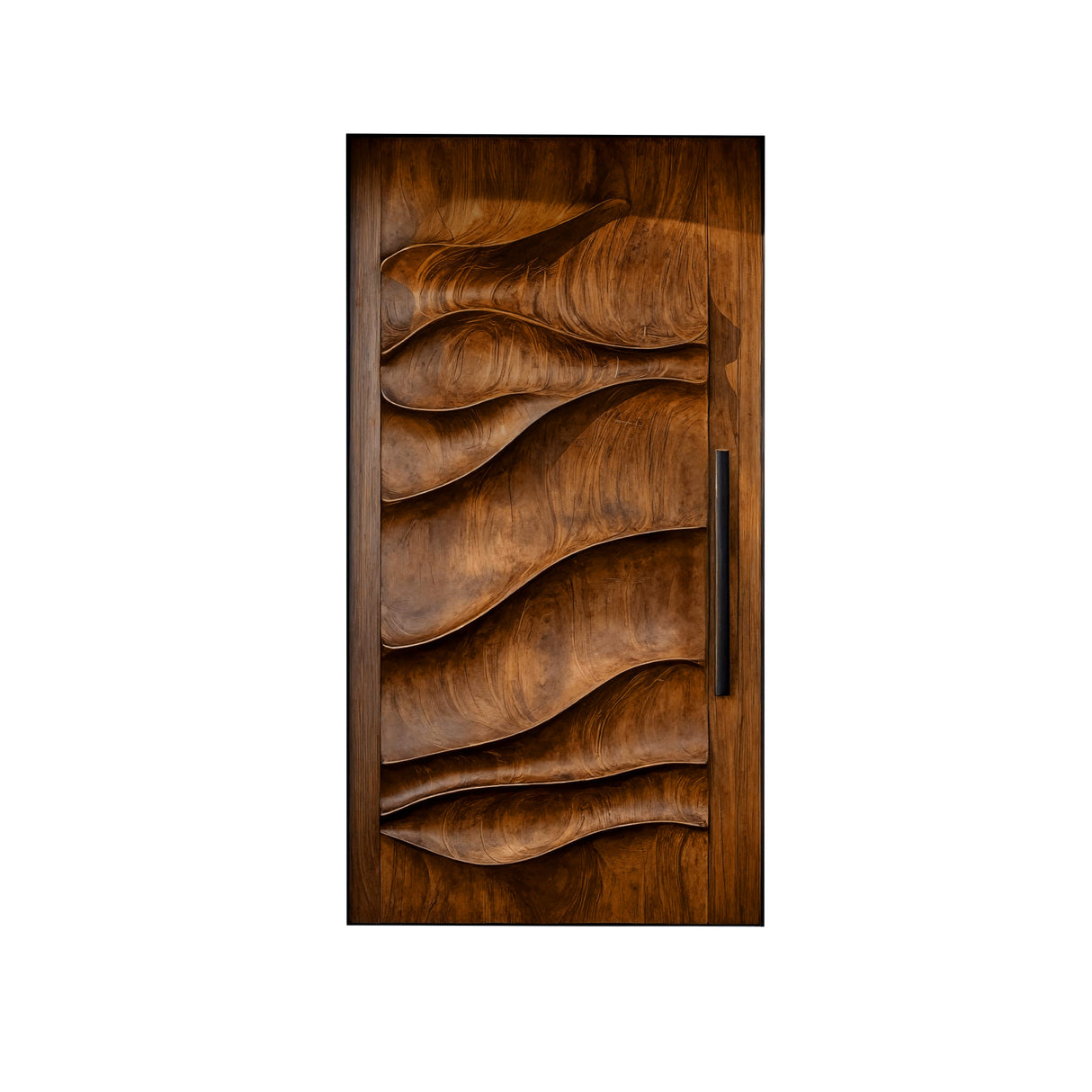Arvexa Sculpted Solid Wood Rectangular Single Door Brown - Timberustic Door