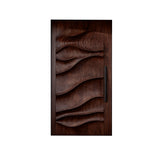 Arvexa Sculpted Solid Wood Rectangular Single Door Dark Walnut - Timberustic Door