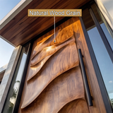 Arvexa Sculpted Solid Wood Rectangular Single Door - Timberustic Door
