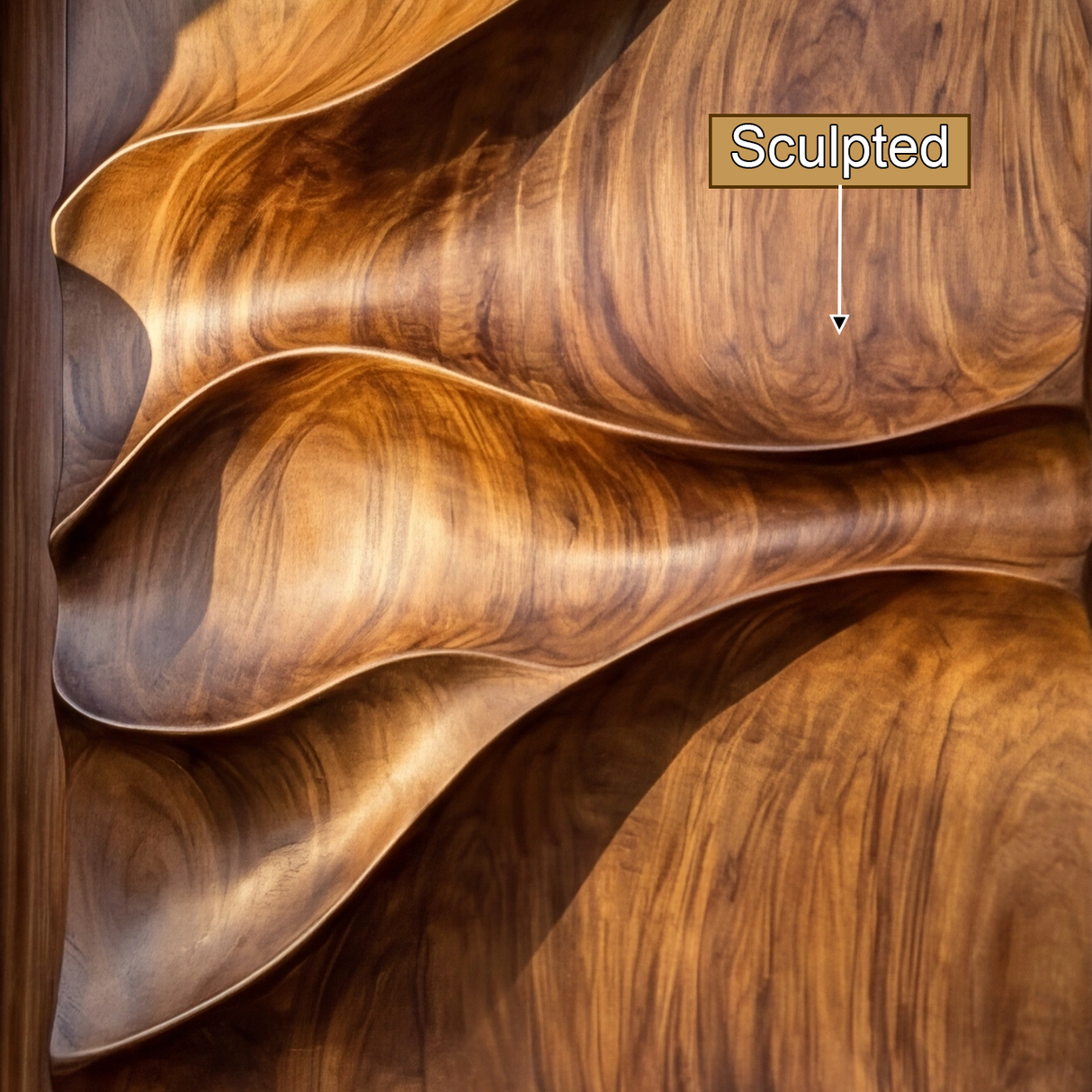 Arvexa Sculpted Solid Wood Rectangular Single Door - Timberustic Door