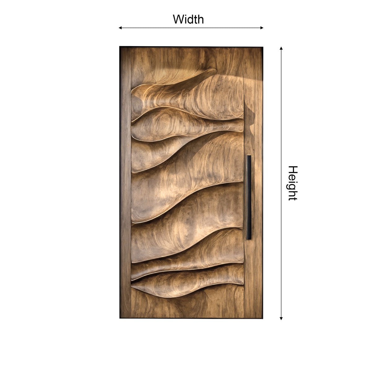 Arvexa Sculpted Solid Wood Rectangular Single Door - Timberustic Door