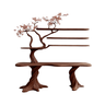 Arvion Live Edge Solid Wood Console Table with Shelves Dark Walnut - Timberustic Console Table with Shelves